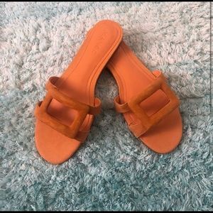 Suede Flat Sandals